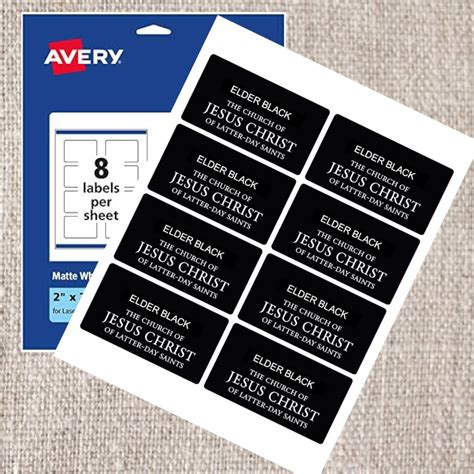 Editable Lds Missionary Tags Customize And Print On Avery 6873