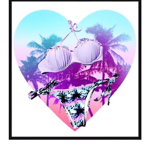 Swim New Seashell Mermaid Unicorn Halter Palm Bikini Poshmark