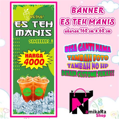 Jual Spanduk Banner Backdrop Es Teh Manis Banner Teh Manis Spanduk