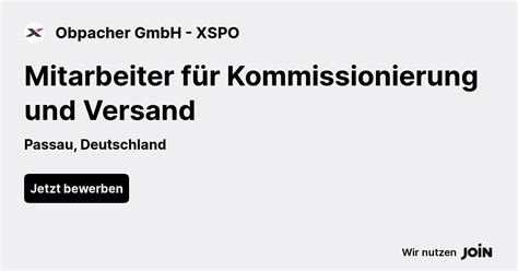 Obpacher Gmbh Xspo Passau Mitarbeiter Für Kommissionierung Und Versand