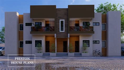 4 units of 1 bedroom apartment block - Preston House Plans