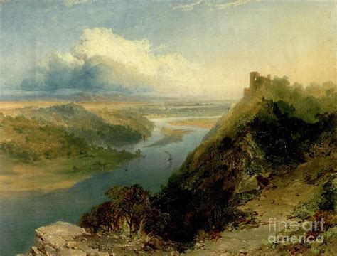 Arundel Castle West Sussex And Stream 1855 Painting By Edmund John