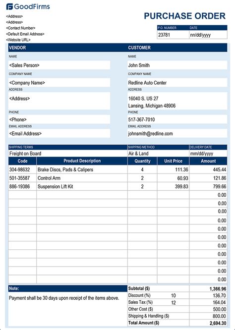 What Is Purchasing Order Template And How To Use It