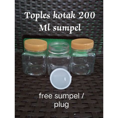 Jual Toples Ml Kotak Sumpel Toples Bumbu Ml Toples Sambal