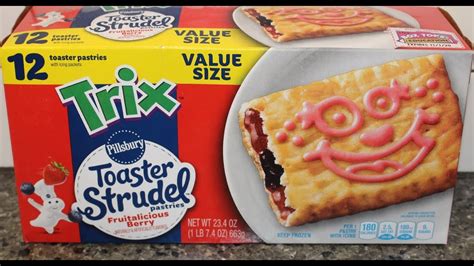 Pillsbury Toaster Strudel Pastries Trix Fruitalicious Berry Review