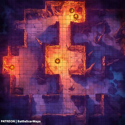 Dark Tunnels Battle Map Dnd Battle Map Dandd Battlemap Dungeons And Dragons 5e Roll20