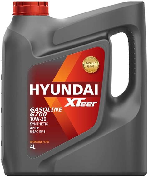 Характеристики Моторное масло Hyundai XTeer Gasoline G700 10W 30 4л