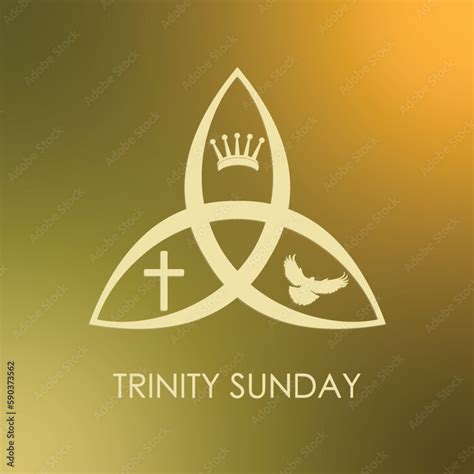 Trinity Sunday with religious trinity symbol, modern background vector ...