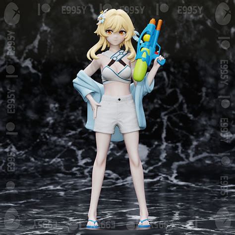 Genshin Impact Lumine Songkran Figure Stl File For D Printing D