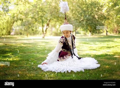 Beautiful Kazakh Woman In National Costume Stock Photo Alamy