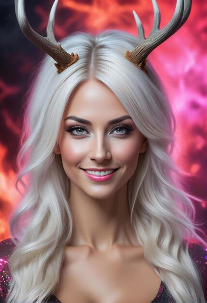 Blonde With Fiery Horns Pictures