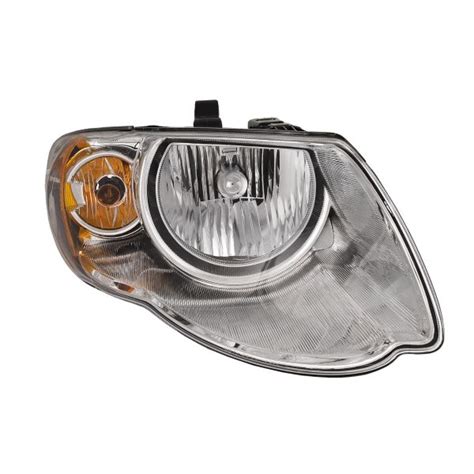 Halogen Headlight Chrome Right Passenger Side Fits 2005 2007 Chrysler