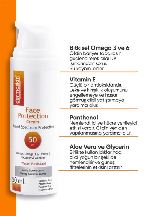 Dermoskin Face Protection Cream Spf 50 50 Ml Yüz İçin Güneş Koruyucu