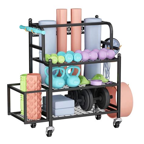 Jh Mech Home Equipment Storage Organizer Home Gym Storage Rack Yoga