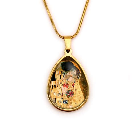 Collier Fantaisie Klimt Le Baiser BIJOUX ByKloe