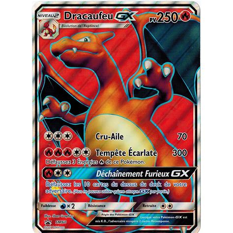 Produit Carte Promo Dracaufeu GX SM60 Full ART 250 PV Pokémon Ult