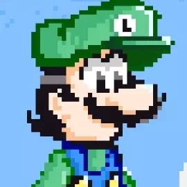 luigi pixel art by Desanimart on Newgrounds