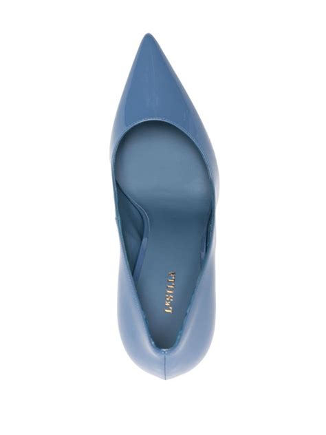 Le Silla Eva Mm Leather Pumps Blue Farfetch