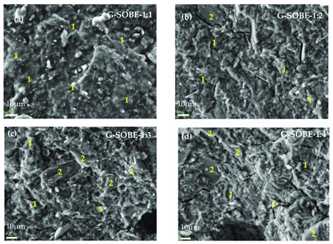 SEM EDS Micrographs 2000 Magnification Of Geopolymers Cured For 28