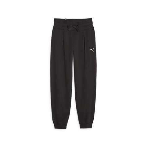 Shop Black Womens Puma Her High Waist Drawstring Sweatpants Shoebacca