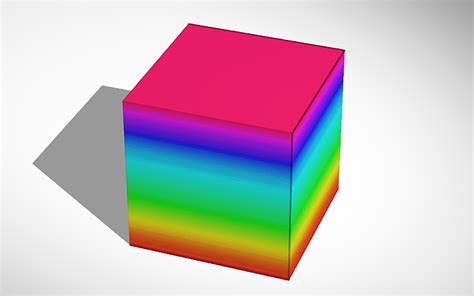 3d Design Rainbow Cubeopen To Copy Tinkercad