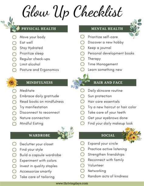 The Ultimate Glow Up Checklist Your Path To Personal Transformation