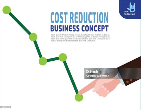 닫습니다 그의 손 가진 사업가 그래프의 화살표를 낮춘 다 비용된 절감 개념입니다 아래로 비용 이익을 내려 감소 차트 감소 벡터