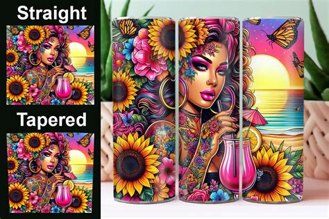 Sassy Summer Tumbler Wrap Sublimation Gr Fico Por Jahanul Creative