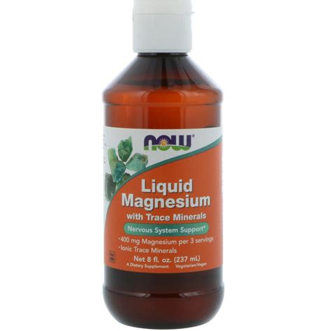 Now Foods, Liquid Magnesium with Trace Minerals, 8 fl oz (237 ml ...