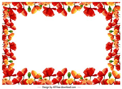 Free 276 Flower Border Design Svg SVG PNG EPS DXF File