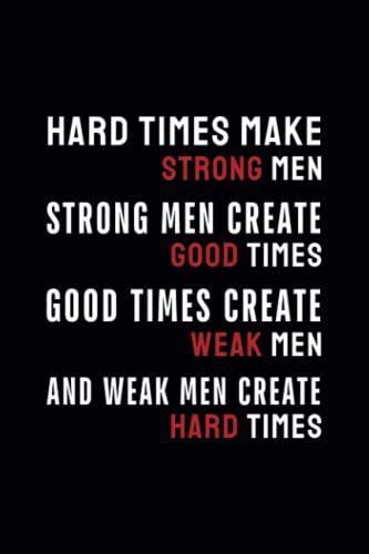 Strong Men Motivational Inspirational Quotes Good Times Create Weak Men