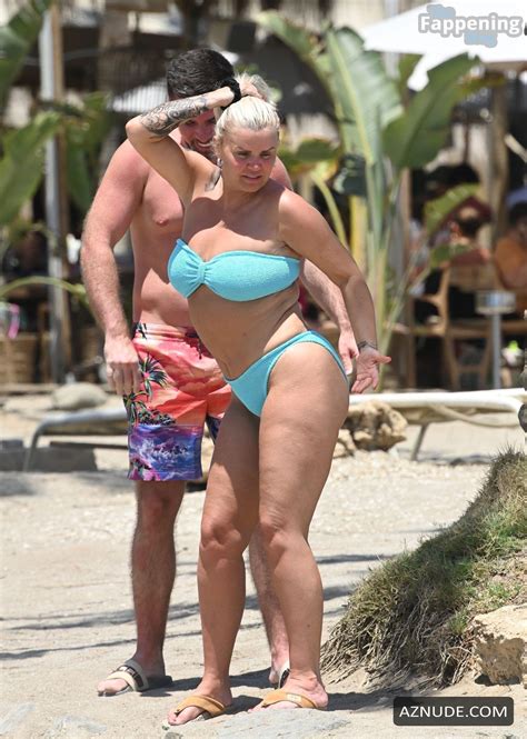 Kerry Katona S Sexy Spanish Getaway Bikini Pda And Nip Slip At Beach Party AZNude