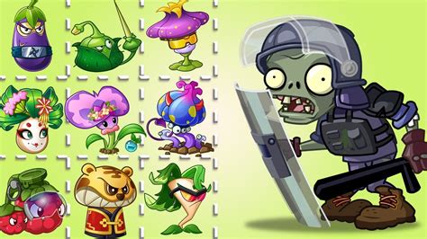 PvZ 2 Chinese Hard Challenge Every Plants Max Level Use 5 Plant Food