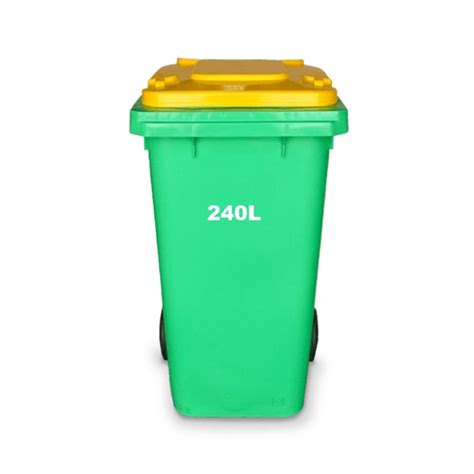 240l Wheelie Bin For Hazchem Chemical Type Spill Kits Lime Green