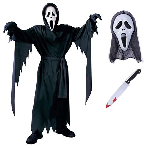 Halloween Kids Scream 6 Horror Cosplay Costume Teenagers Ghost Face ...