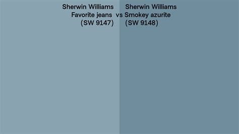 Sherwin Williams Favorite Jeans Vs Smokey Azurite Side By Side Comparison