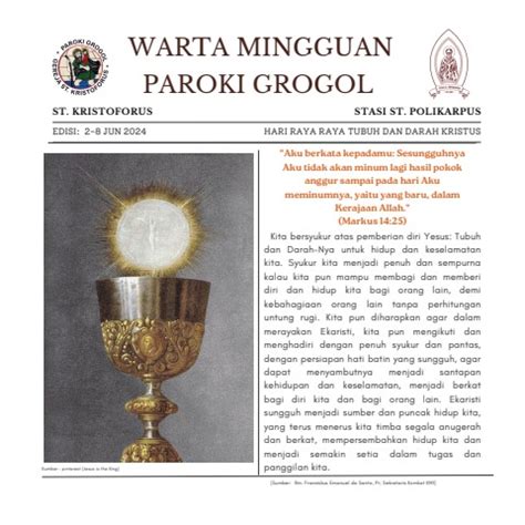 Warta Paroki 2 8 Jun Sekretaris III Paroki Grogol Flip PDF AnyFlip