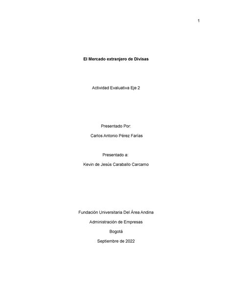 Actividad Evaluativa Eje Negocios Internacionales El Mercado