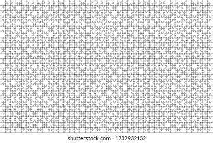 White Puzzles Pieces Arranged X Stock Illustration