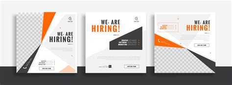 We are hiring job vacancy social media post banner design template with ...