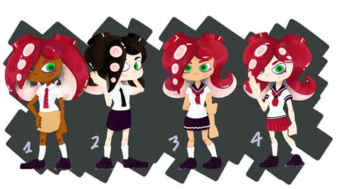 Splatoonoctoling Uniforms By Chivi Chivik On Deviantart