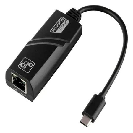 ADAPTADOR CONVERSOR USB TYPE C TIPO C M X REDE RJ45 F 10 100 1000 MD 9