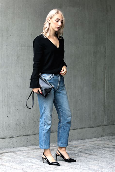 Le Fashion: A Blogger-Approved Denim and Slingback Heels Look