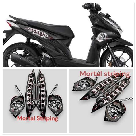 STIKER STRIPING FULL SET LIS LIST BODI MOTOR HONDA BEAT STREET TAHUN