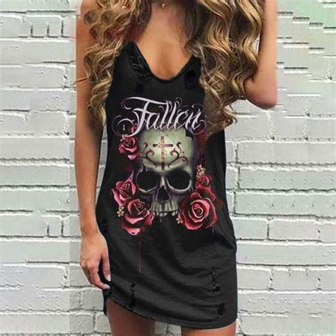 Robe T Te De Mort Gothique Esprit Skull