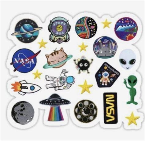 Pin On Space Painted Rocks Cute Stickers Aesthetic Stickers Cool