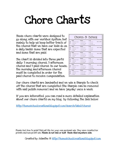 Editable Chore Chart | Templates at allbusinesstemplates.com