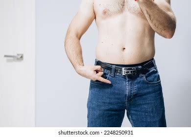 Man Naked Torso His Pants Buttocks Stock Photo Shutterstock