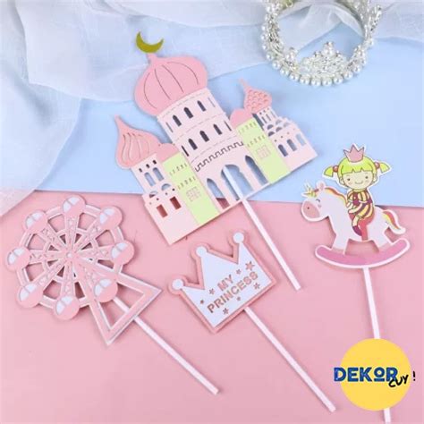 Jual Cake Topper Castle Set Prince Princess Kertas Prince Cake Topper