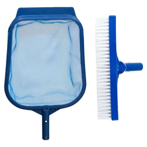 Escova Para Piscina De Fibra - Kit Escova Para Piscina e Peneira Grande para Piscinas de Fibra ...